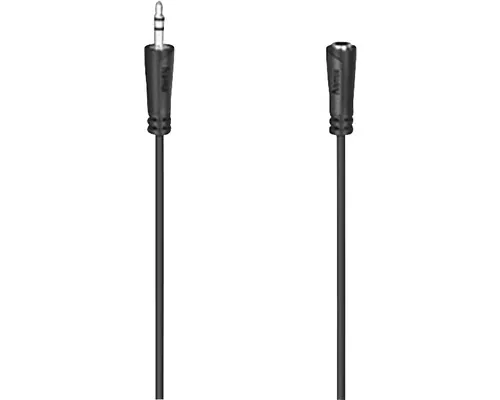 Prelungitor cablu audio jack stereo Hama 1,5m negru (conectori tată->mamă) buc
