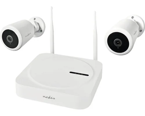 Sistem supraveghere video Nedis SmartLife Full HD 1080p, dual audio, 2 camere, pentru exterior IP65, conexiune WiFi buc