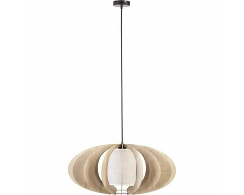 Pendul Modern E27 max. 1x60W Ø510mm, textil/stejar buc