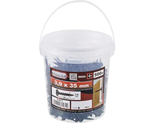 Șuruburi autofiletante profile lemn gipscarton Connex 3,9x35 mm oțel fosfatat, 500 bucăți pac
