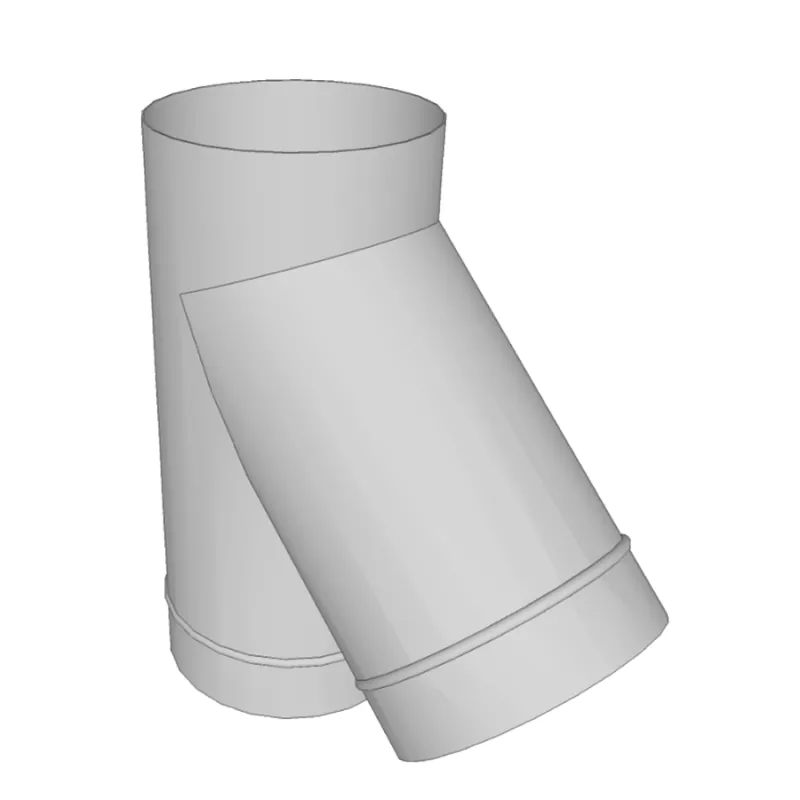 Teu inox, 135 grade, pentru cos de fum neizolat, Niko, FI, D.250mm