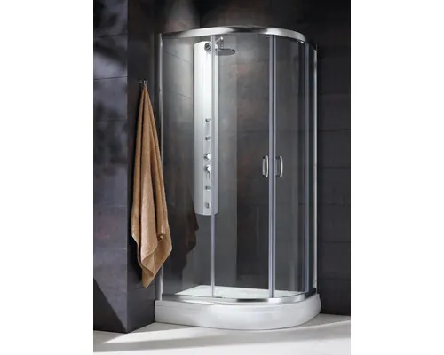 Cabină de duș asimetrică Radaway Premium Plus E 120x90x190 sticlă grafit profil crom buc