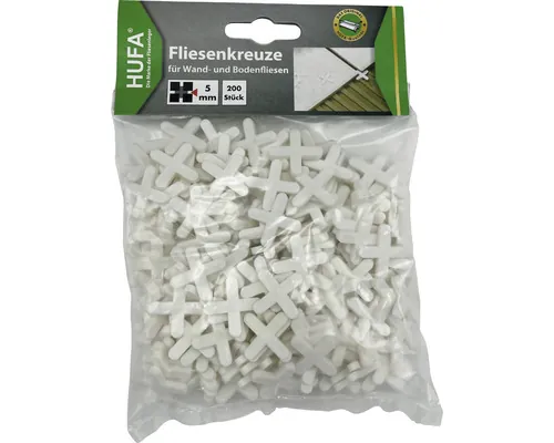 Distanțiere (cruciulițe) pentru gresie/faianță Hufa 5mm 200 bucăți pac