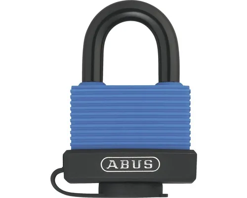 Lacăt alamă plastifiată Abus Outdoor Security 50mm, belciug Ø8mm, 2 chei, albastru buc