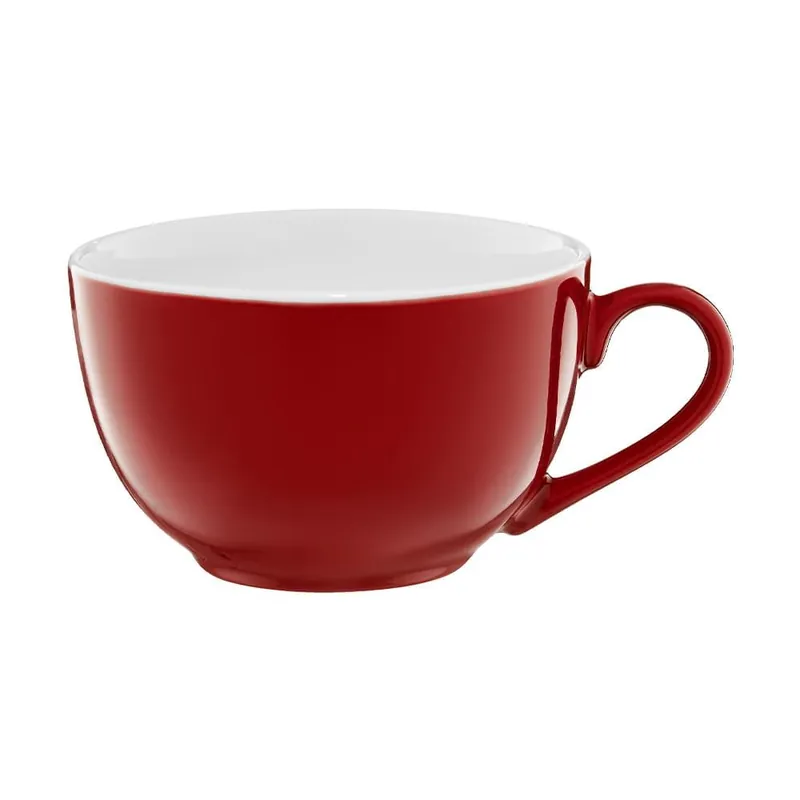 Set cafea 12 piese. Aura, portelan, rosu