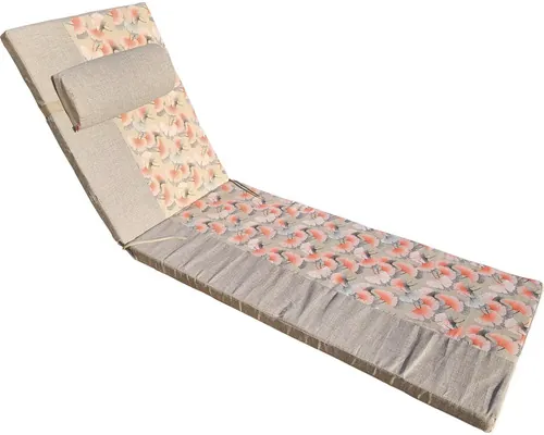 Saltea șezlong cu tetieră Ginko 188x56x5 cm bej buc