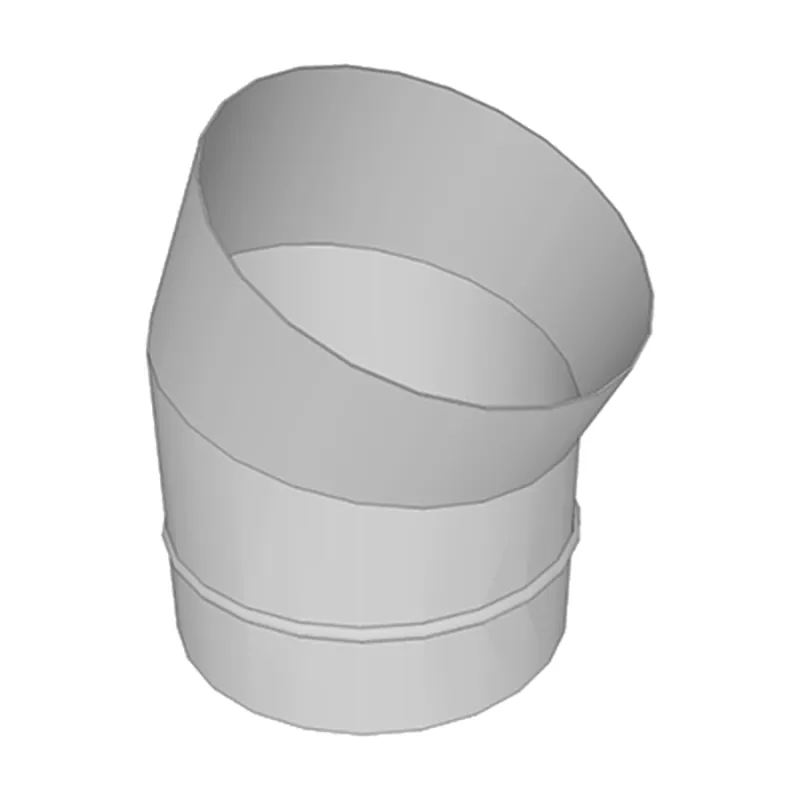Cot inox, 30 grade, pentru cos de fum neizolat, D.160mm