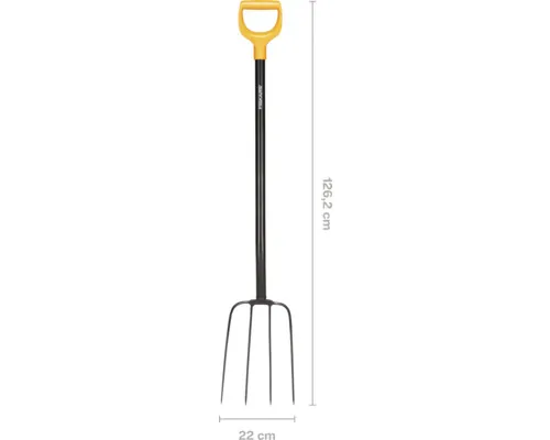 Furcă pentru compost Fiskars Solid, lățime de lucru 22cm, lungime 126,2cm buc