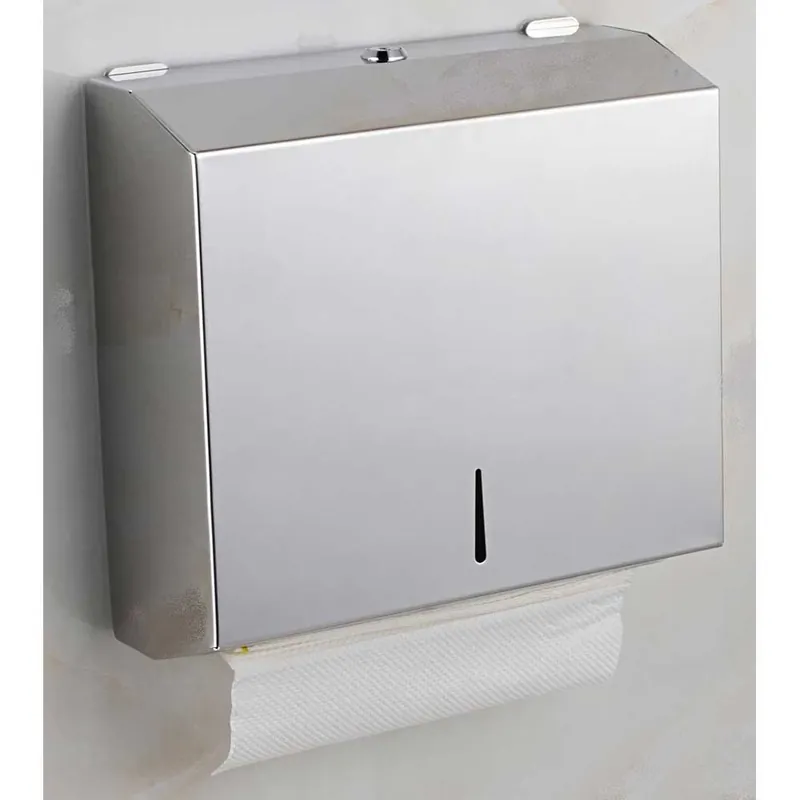 Dispenser inox prosoape pliate, argintiu, finisaj mat