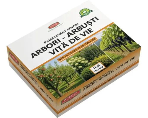 Îngrășământ pentru arbori, arbuști și viță de vie Agrisol 1 kg buc