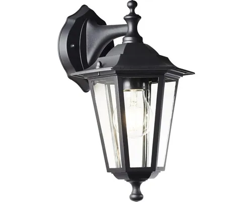 Aplică exterior felinar în jos Lalumi Carleen E27 max. 1x60W IP44, negru buc