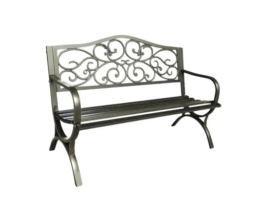Bancă grădină Arthur oțel-aluminiu 127x41x86,5 cm negru buc