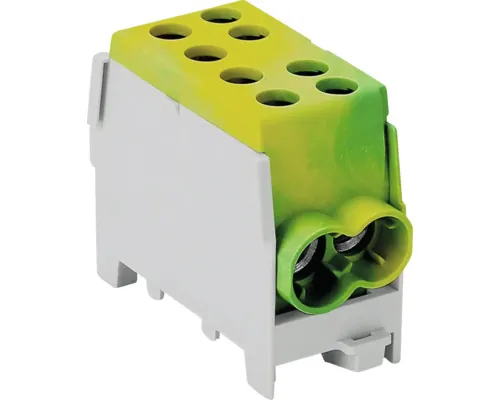 Bloc distribuitor Elvon monofazat 125A in:1x35/out:1x35/2x25 mm2 galben verde buc