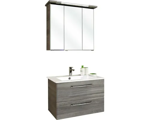 Set mobilier baie suspendat pelipal Kumba 77 cm PAL grafit buc