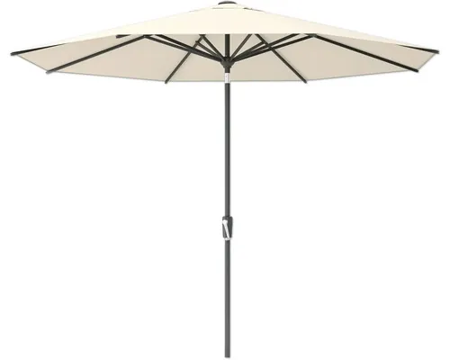Umbrelă terasă Soluna Sarry Ø 300 cm H 246 cm 220 g/mp poliester ecru buc