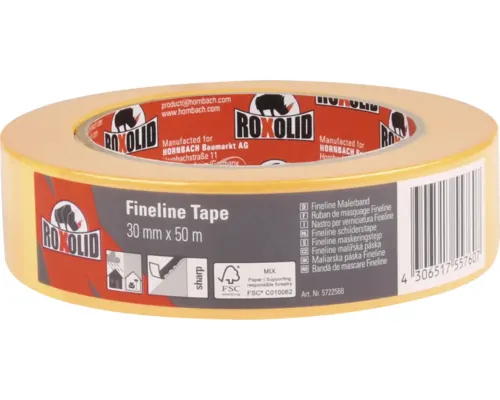 Bandă de mascare Fineline Roxolid aurie 30 mm x 50 m buc