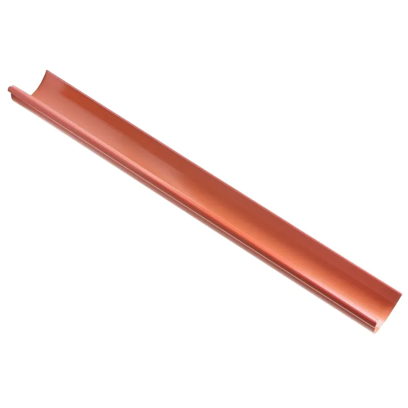 Jgheab de scurgere pentru sistem pluvial, Novatik, metalic, rosu maroniu (RAL 3009), D 150, 2 m buc