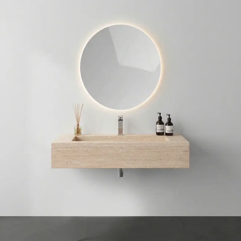 LAVOAR DIN CERAMICA TARANTO MARFIL, 110X47X20 CM
