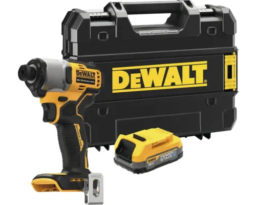 Mașină de înșurubat (Bormașină) pe bază de acumulator DeWalt DCF840E1T-XJ 18V, mat. tare max. 192Nm, 3200r/min, incl. 1x1,7Ah acumulator buc