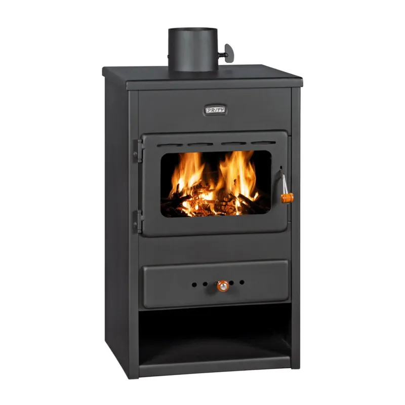 Semineu pe lemne, brichete, carbune, metalic, Prity K1, negru 9 kW, 2 kg/h, 450 x 380 x 760 mm buc