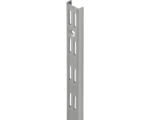Șină dublă de perete Dolle Double Slot 495mm, argintie, pentru rafturi modulare buc