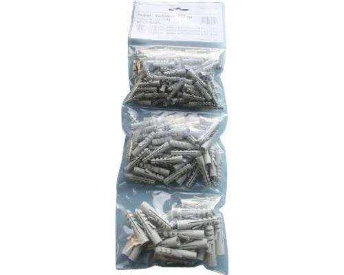 Diblu nylon 125x6 mm / 50x8 mm / 25x10mm set 200 piese buc
