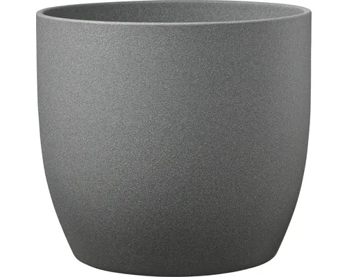 Mască ghiveci Soendgen Basel Stone ceramică Ø 14 cm H 13 cm gri închis buc