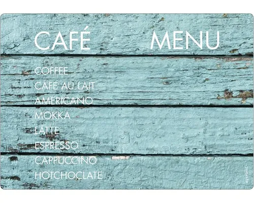 Panou bucătărie mySpotti memo Café & Menu aluminiu compozit 59x41 cm buc