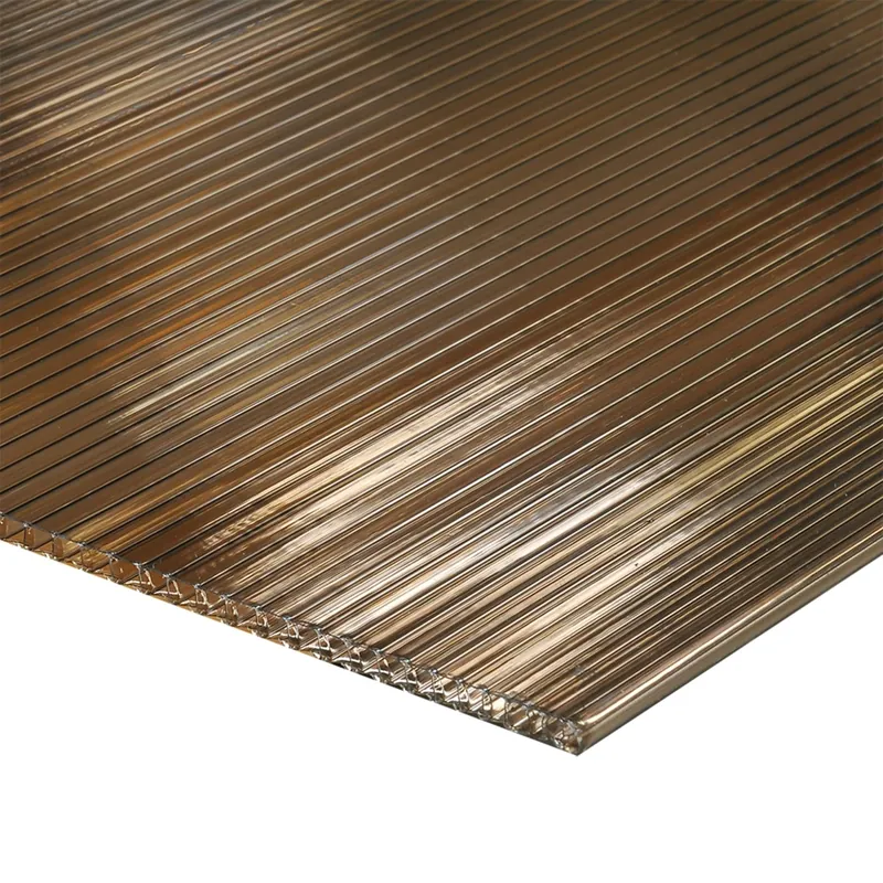 Placa din policarbonat celular, bronz, 6 x 2,10 m x 6 mm, ESP