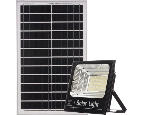 Proiector solar cu LED QL Lighting 20000 lumeni 3000-8000K, cu telecomandă, aluminiu negru buc