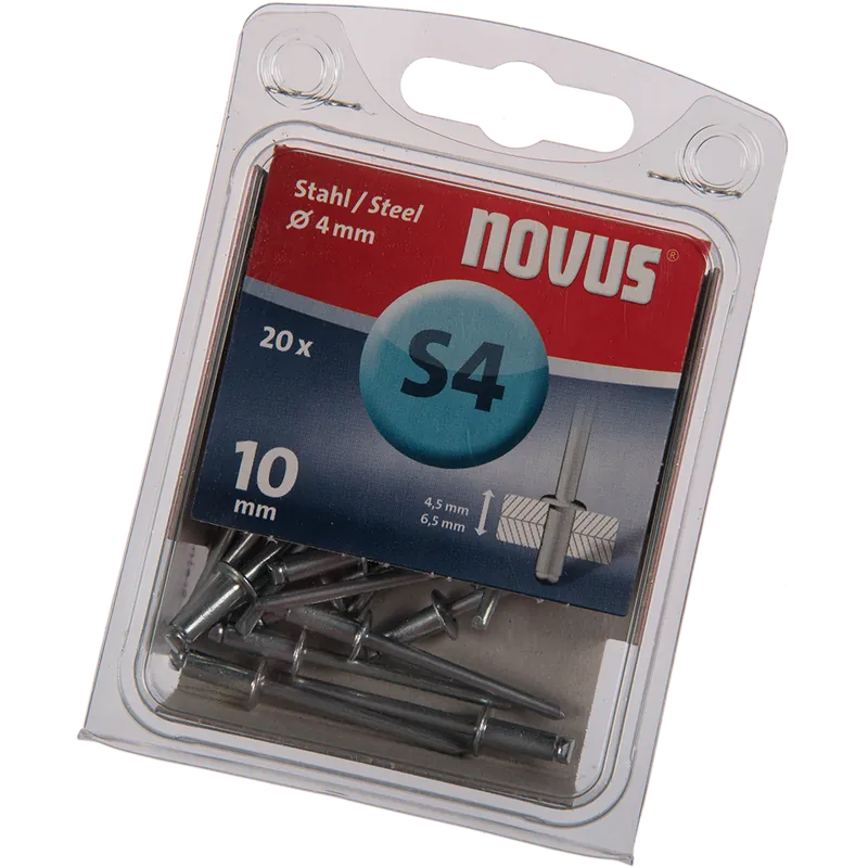 Nituri pop, otel, Novus, 4 x 10 mm, 20 bucati 20buc