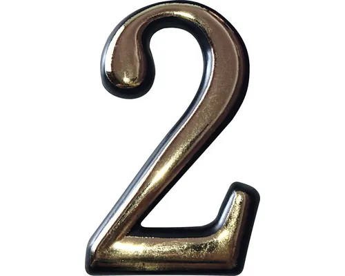 Număr casă „2” pentru poartă/ușă, material PVC buc