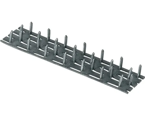 Placă perforată de îmbinare lemn Alberts 127x38x1mm, cu cuie, oțel zincat Sendzimir buc