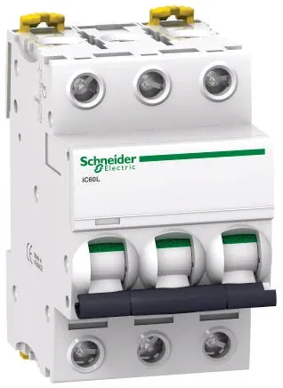 Siguranta automata modulara Schneider Electric iC60L A9F93363, 3P, 63 A, curba B buc