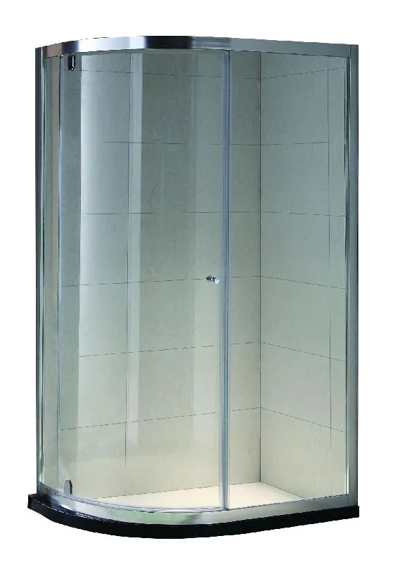 Cabina dus, Belform, Clear, semirotunda, sticla securizata 6 mm, transparenta, profil crom, fara cadita, fara cadita, 110x70x185 cm