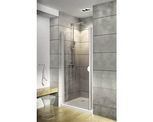 Ușă duș rotativă Schulte Lugano, 90x180 cm, sticlă securizată transparentă, profil alunatur buc