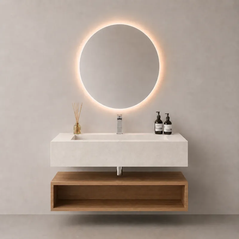 LAVOAR DIN CERAMICA SOSPIRO BLANCO, 110X47X20 CM