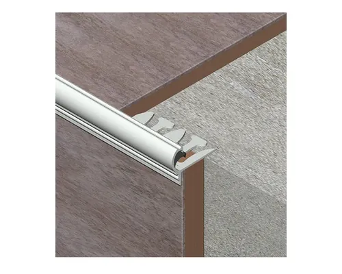 Protecție rotunjită flexibilă pentru trepte din aluminiu eloxat 10x11 mm 2,7 m argintiu satinat AFR117.81 buc