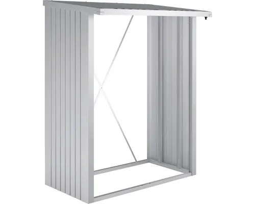 Suport pentru lemne de foc Biohort WoodStock 150 metal 157x102x199 cm argintiu metalizat buc