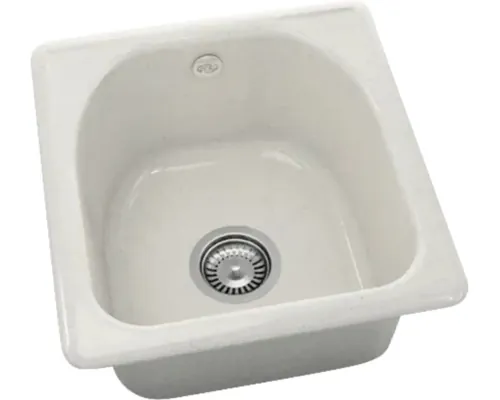 Chiuvetă bucătărie granixit 1 cuvă FAT Arctic 43x46 cm alb buc