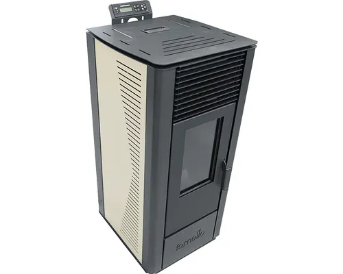 Șemineu pe peleți Fornello Sophia Premium 11 kW Ivory, aprindere electrică, telecomandă 97,1x45,5x45,8 cm buc