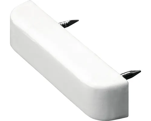 Suport poliță cu 2 cuie Hettich 40x10x15mm, plastic alb, pachet 50 bucăți pac