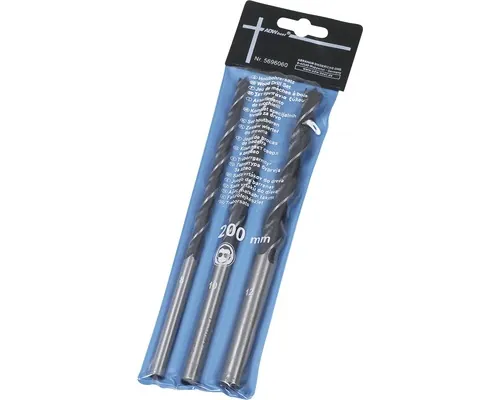 Burghie lemn Meister Ø 8/10/12 x 200 mm, set 3 piese buc