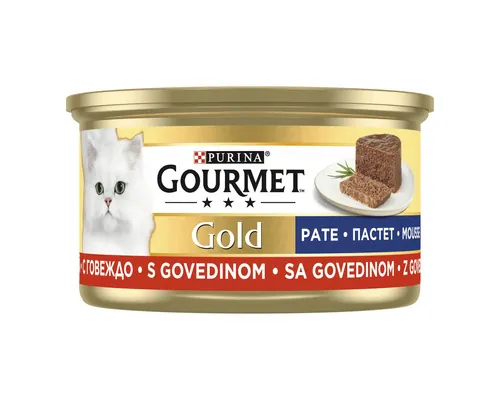 Hrană umedă pentru pisici PURINA Gourmet Gold Mousse cu vită 85 g buc