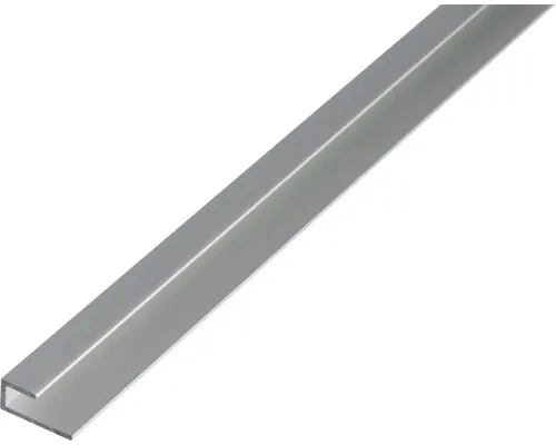 Profil aluminiu tip U Alberts 20x9x6x1,5 mm, laturi inegale, lungime 1m, eloxat buc