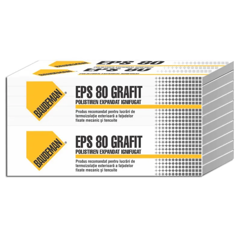 Polistiren expandat pentru fatada, Baudeman EPS 80 grafitat, 5 cm m3