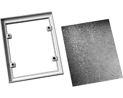 Ramă ușiță de vizitare albă din PVC cu ușită faianțabilă și închidere magnetică 30x30 cm buc