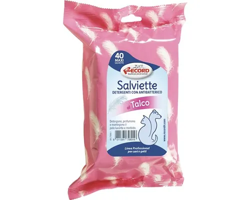 Șervețele Record cu talc pentru igiena animalelor, 40 buc