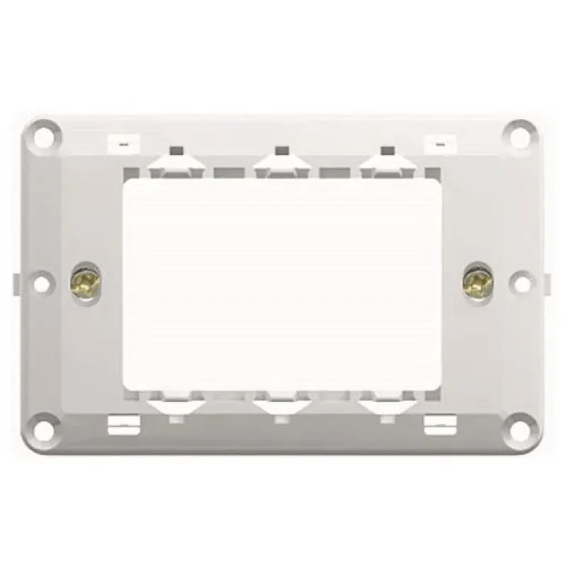 Suport de fixare Modul, metal, 3 module, alb