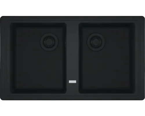 Chiuvetă bucătărie fragranit 2 cuve Franke 50x86 cm fără picurător negru reversibilă buc